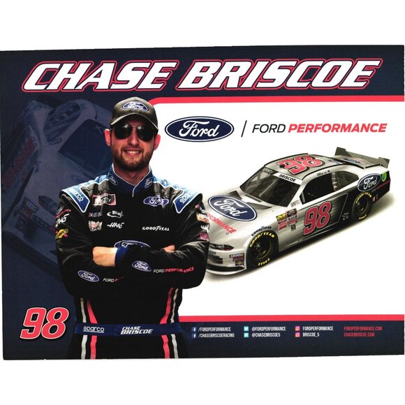 Chase Briscoe Ford Performance Promo Card 8.5x11 NASCAR Racing - Picture 3 of 4